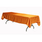 Satin Rectangular 60"x120" Tablecloth - Burnt Orange - CV Linens
