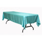 Satin Rectangular 60"x120" Tablecloth - Light Turquoise - CV Linens