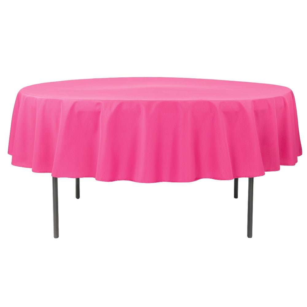 Polyester 90" Round Tablecloth - Fuchsia - CV Linens