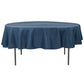 Economy Polyester Tablecloth 90" Round - Navy Blue - CV Linens