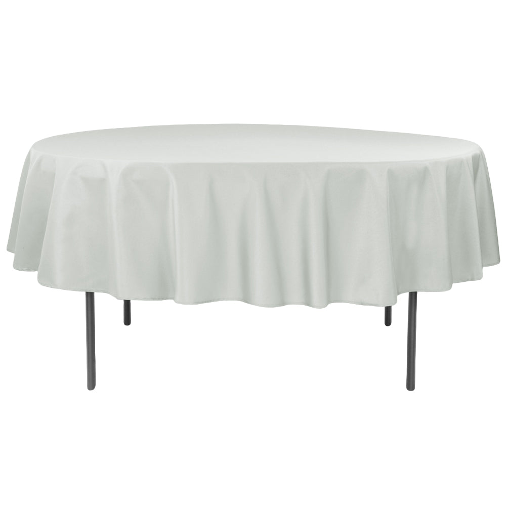 Polyester 90" Round Tablecloth - Gray/Silver - CV Linens