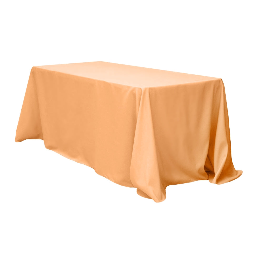 90"x156" Rectangular Oblong Polyester Tablecloth - Peach - CV Linens