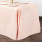 90"x156" Rectangular Oblong Premium Polyester Tablecloth - Blush/Rose Gold side view detail