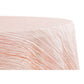 Accordion Crinkle Taffeta 132" Round Tablecloth - Blush/Rose Gold - CV Linens