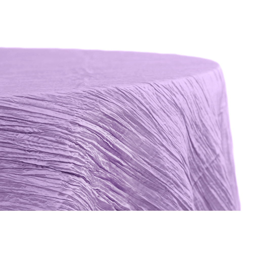 Accordion Crinkle Taffeta 132" Round Tablecloth - Victorian Lilac/Wisteria - CV Linens