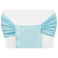 Accordion Crinkle Taffeta Chair Sash - Baby Blue - CV Linens