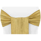 Accordion Crinkle Taffeta Chair Sash - Gold - CV Linens
