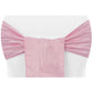 Accordion Crinkle Taffeta Chair Sash - Pink - CV Linens