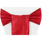 Accordion Crinkle Taffeta Chair Sash - Red - CV Linens
