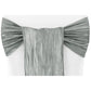 Accordion Crinkle Taffeta Chair Sash - Gray/Silver - CV Linens