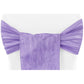 Accordion Crinkle Taffeta Chair Sash - Victorian Lilac/Wisteria - CV Linens