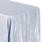 Accordion Crinkle Taffeta 90"x156" Rectangular Tablecloth - Dusty Blue - CV Linens