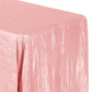 Accordion Crinkle Taffeta 90"x156" Rectangular Tablecloth - Dusty Rose/Mauve - CV Linens