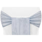 Accordion Crinkle Taffeta Chair Sash - Dusty Blue - CV Linens