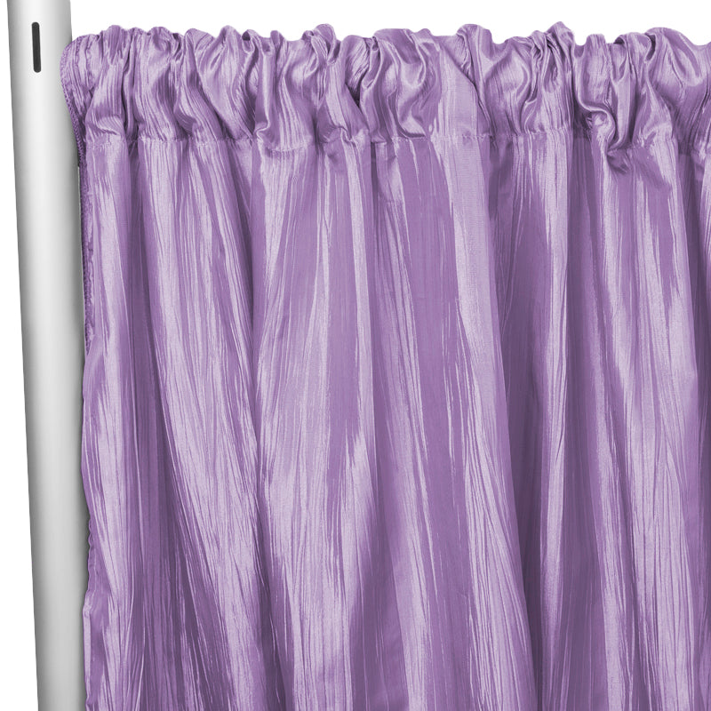Accordion Crinkle Taffeta 10ft H x 54" W Drape/Backdrop Panel - Victorian Lilac/Wisteria - CV Linens