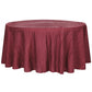 Accordion Crinkle Taffeta 132" Round Tablecloth - Burgundy - CV Linens