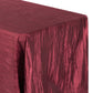 Accordion Crinkle Taffeta 90"x132" Rectangular Tablecloth - Burgundy - CV Linens