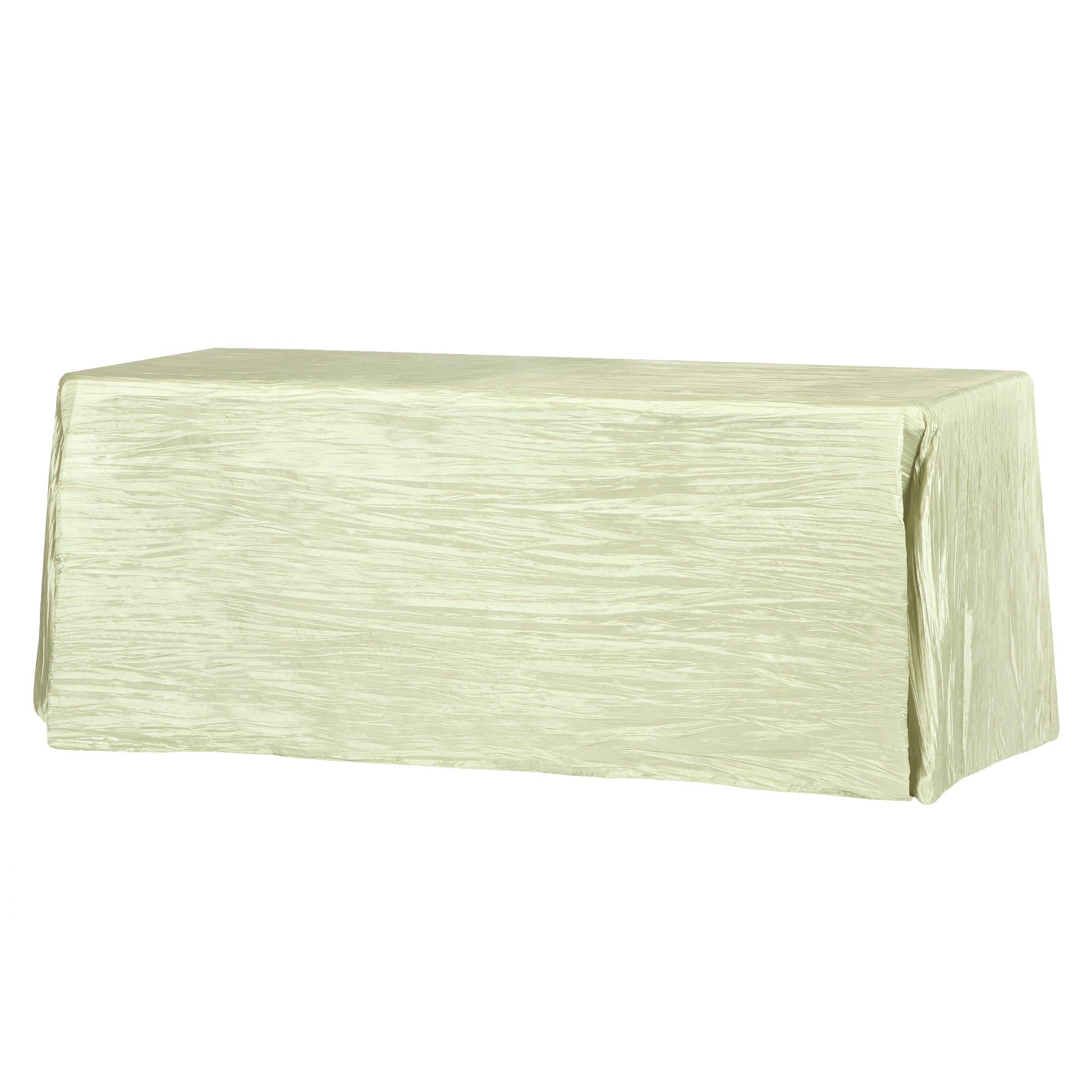 Accordion Crinkle Taffeta 90"x156" Rectangular Tablecloth - Sage Green - CV Linens
