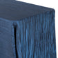 Accordion Crinkle Taffeta 90"x132" Rectangular Tablecloth - Navy Blue - CV Linens