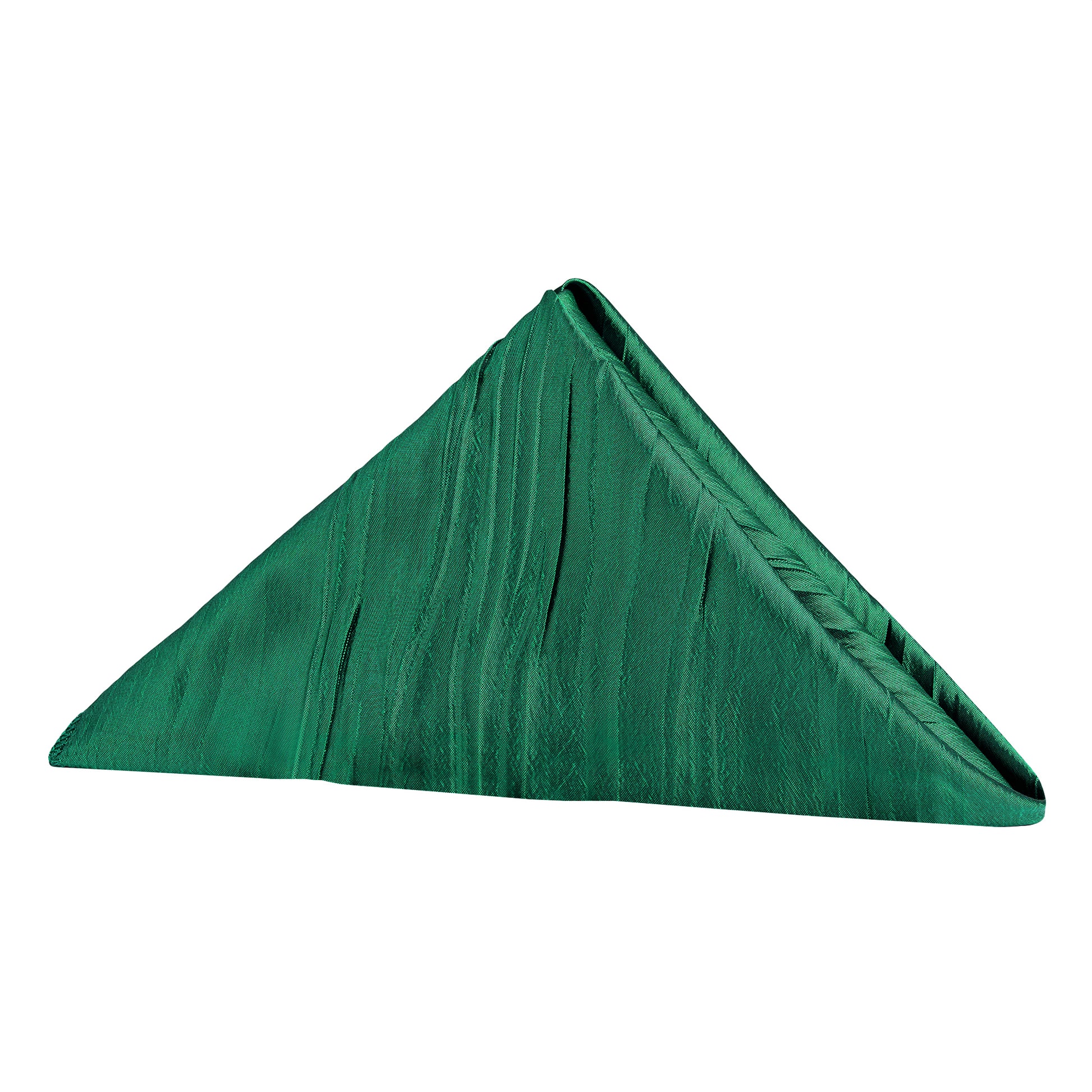 Accordion Crinkle Taffeta Napkin 20"x20" - Emerald Green - CV Linens