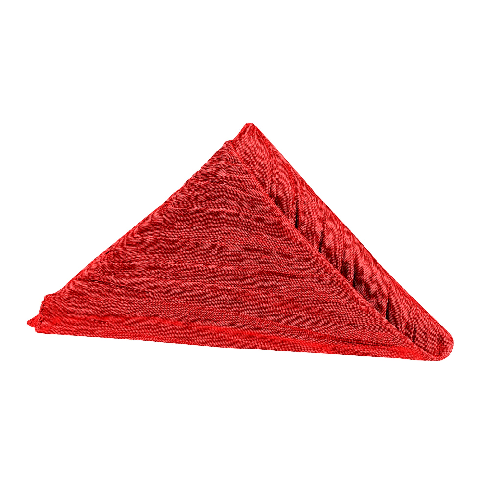 Accordion Crinkle Taffeta Napkin 20"x20" - Red - CV Linens