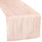 Accordion Crinkle Taffeta Table Runner - Blush/Rose Gold