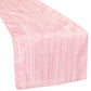 Accordion Crinkle Taffeta Table Runner - Pink