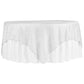 Accordion Crinkle Taffeta Table Overlay Topper 85"x85" Square  - White - CV Linens