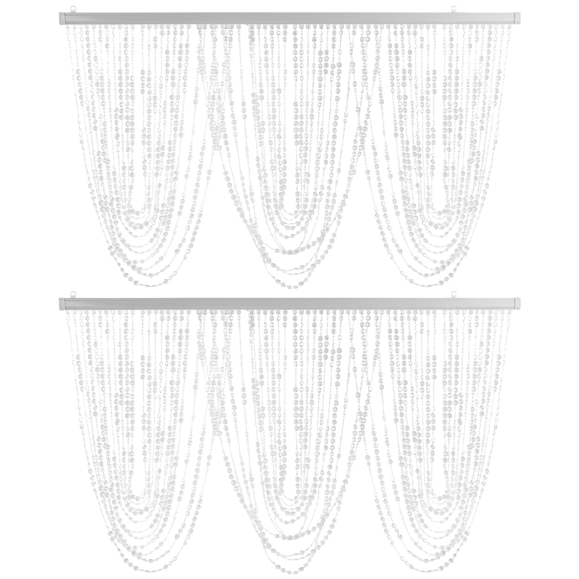 Acrylic Crystal Swag Curtain Valance 3ft Wide– CV Linens