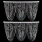 Acrylic Crystal Swag Curtain Valance 3ft Wide (2 count) - CV Linens