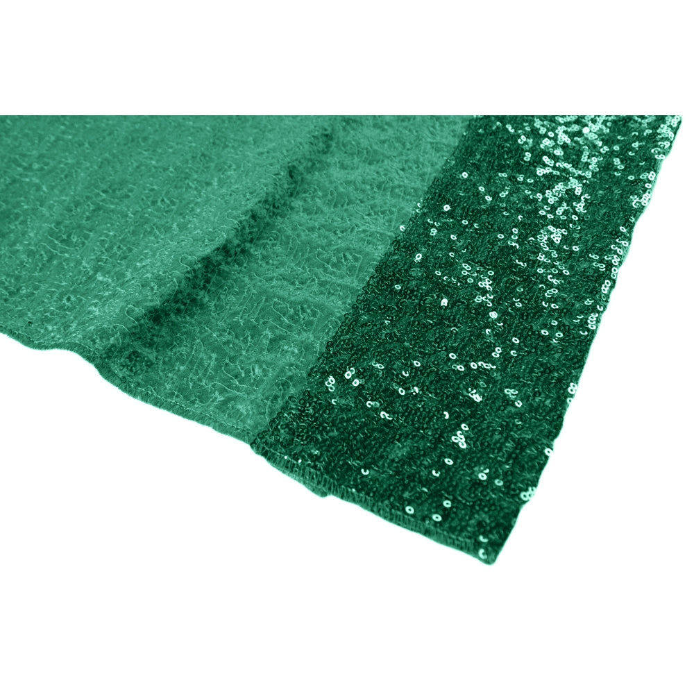 Glitz Sequin 8ft H x 52" W Drape/Backdrop panel - Emerald Green - CV Linens