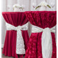 Wedding Rosette SATIN Table Runner - Ivory - CV Linens