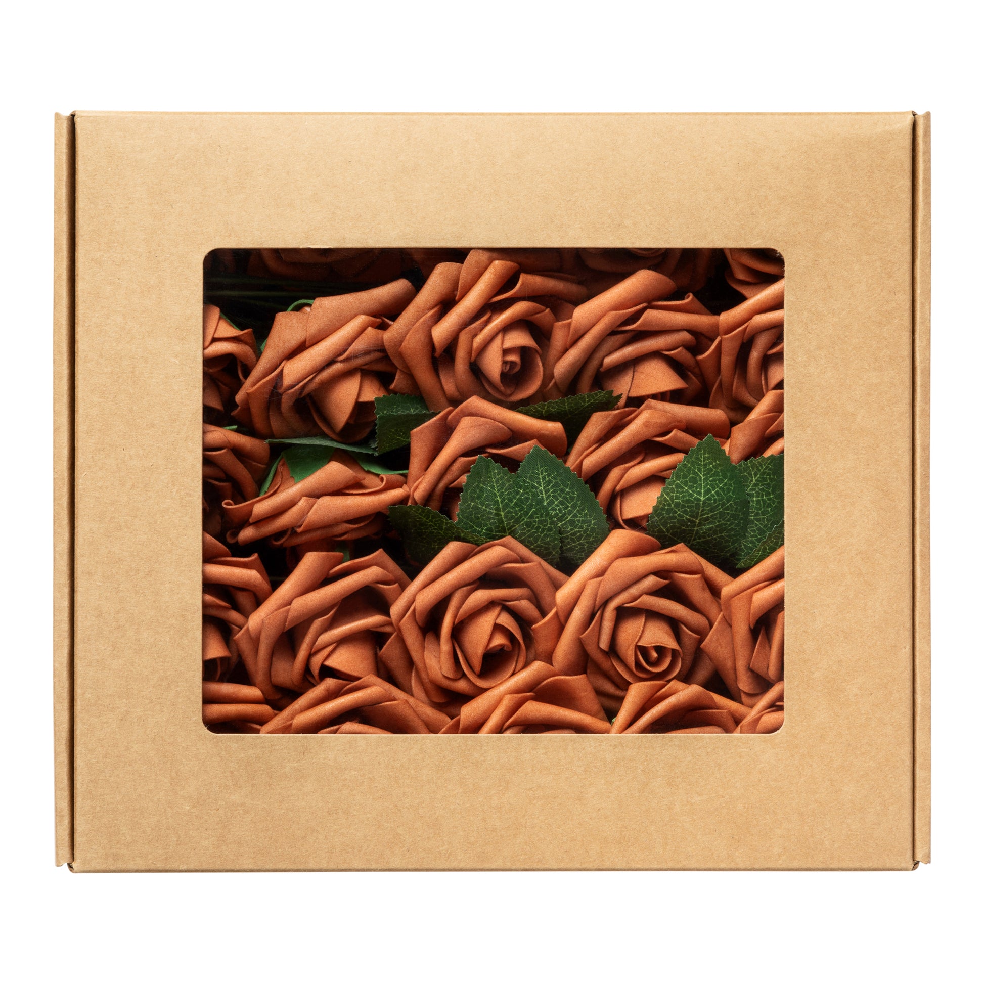 Artificial DIY Foam Rose Stems (50 pcs) - Terracotta - CV Linens