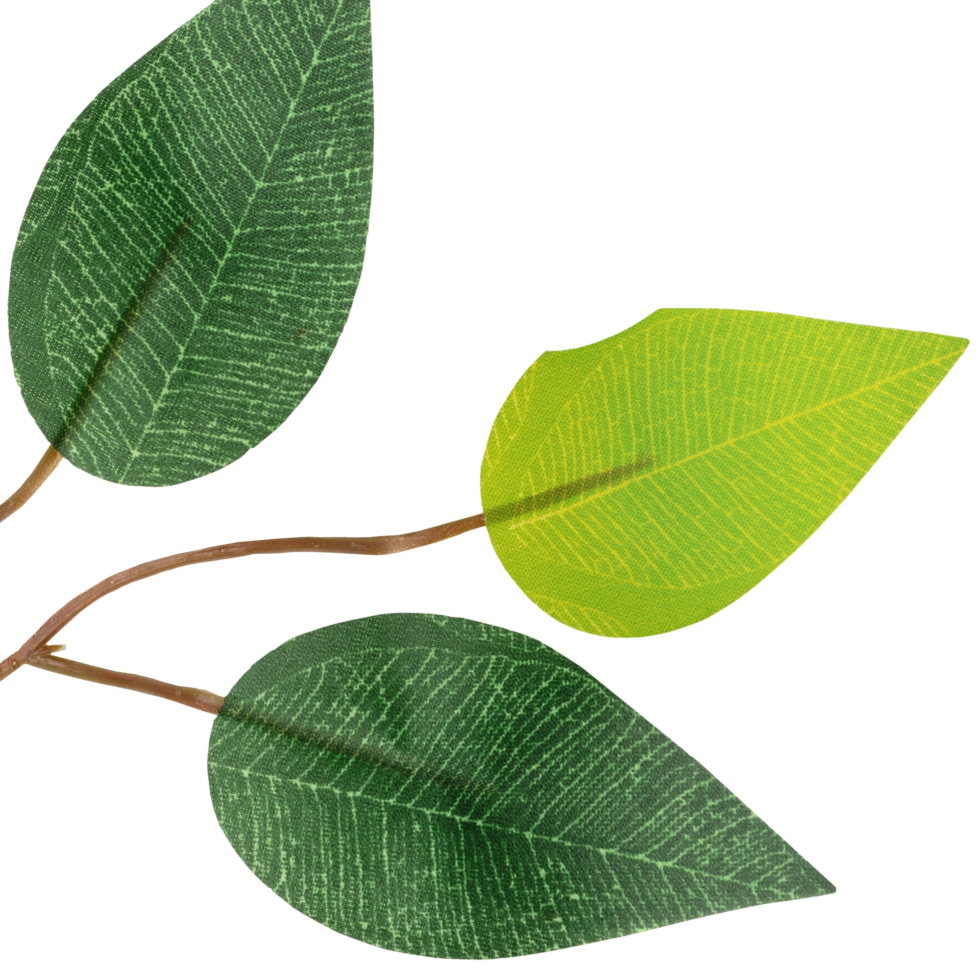 Artificial Silk Ficus Leaf Branches Spray 6 stems Bundle - CV Linens