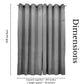 Blackout Velvet Window Curtain Panels (2 pcs) 52"w x 108"h - Dark Gray/Pewter