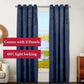 Blackout Velvet Window Curtain Panels (2 pcs) 52"w x 108"h - Navy Blue