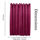 Blackout Velvet Window Curtain Panels (2 pcs) 52"w x 96"h - Burgundy