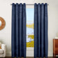 Blackout Velvet Window Curtain Panels (2 pcs) 52"w x 96"h - Navy Blue