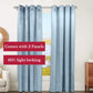 Blackout Velvet Window Curtain Panels (2 pcs) 52"w x 84"h - Dusty Blue