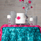 Wedding Rosette SATIN Table Runner - Fuchsia - CV Linens