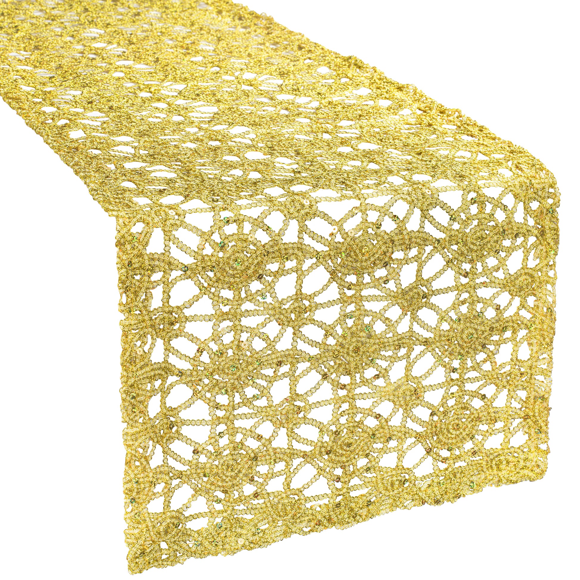 Chemical Lace Table Runner - Gold - CV Linens