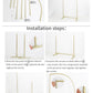 Chiara Backdrop Arch Frame Stands 3pc/set - Gold