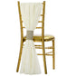 5pcs Pack of Chiffon Chair Sashes/Ties - Ivory - CV Linens