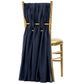 5pcs Pack of Chiffon Chair Sashes/Ties - Navy Blue - CV Linens