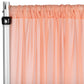 Chiffon Curtain Drape 12ft H x 58" W Panel - Coral - CV Linens