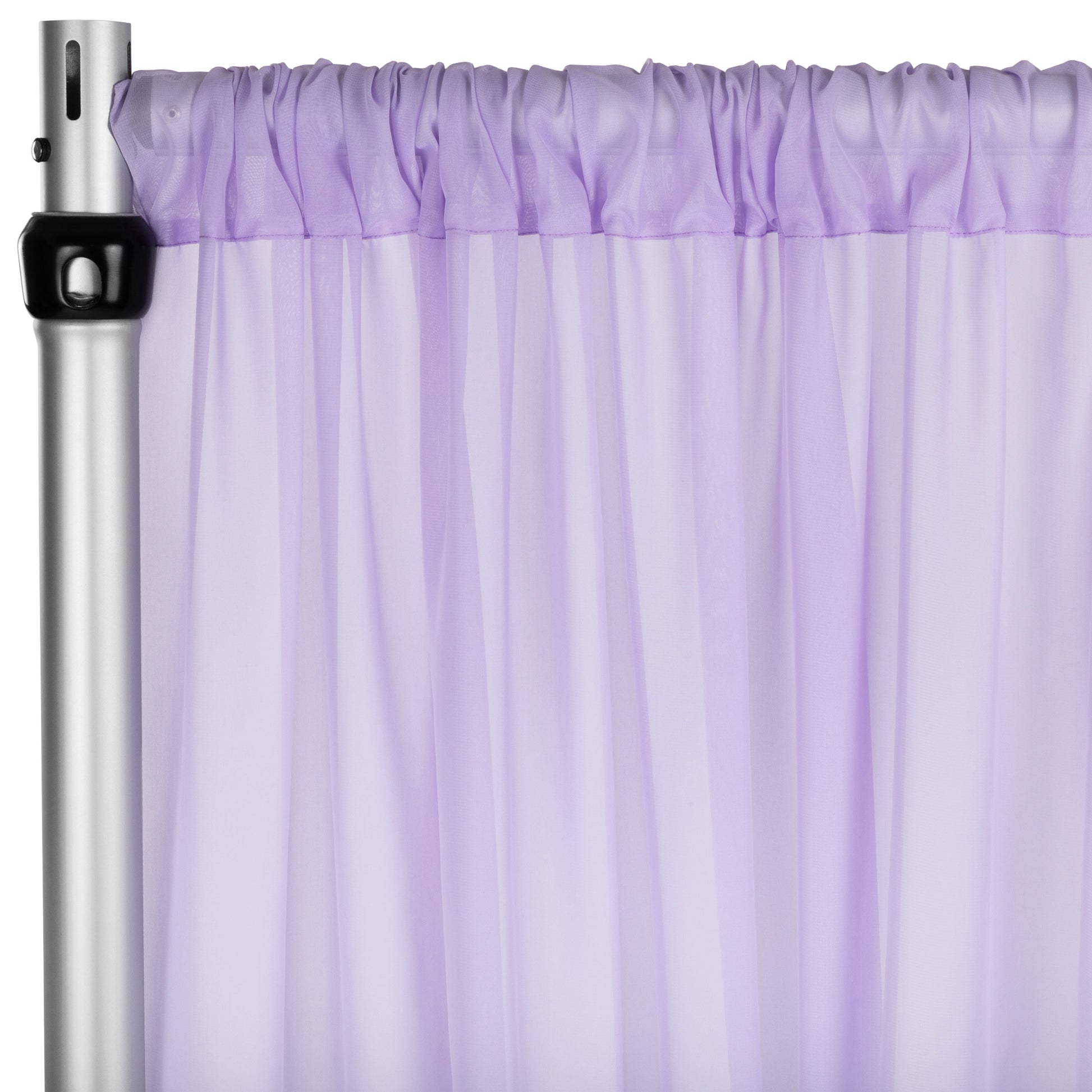 Chiffon Curtain Drape 10ft H x 58" W Panel - Lavender - CV Linens