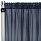 Chiffon Curtain Drape 14ft H x 58" W Panel - Navy Blue - CV Linens