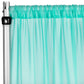 Chiffon Curtain Drape 12ft H x 58" W Panel - Turquoise - CV Linens