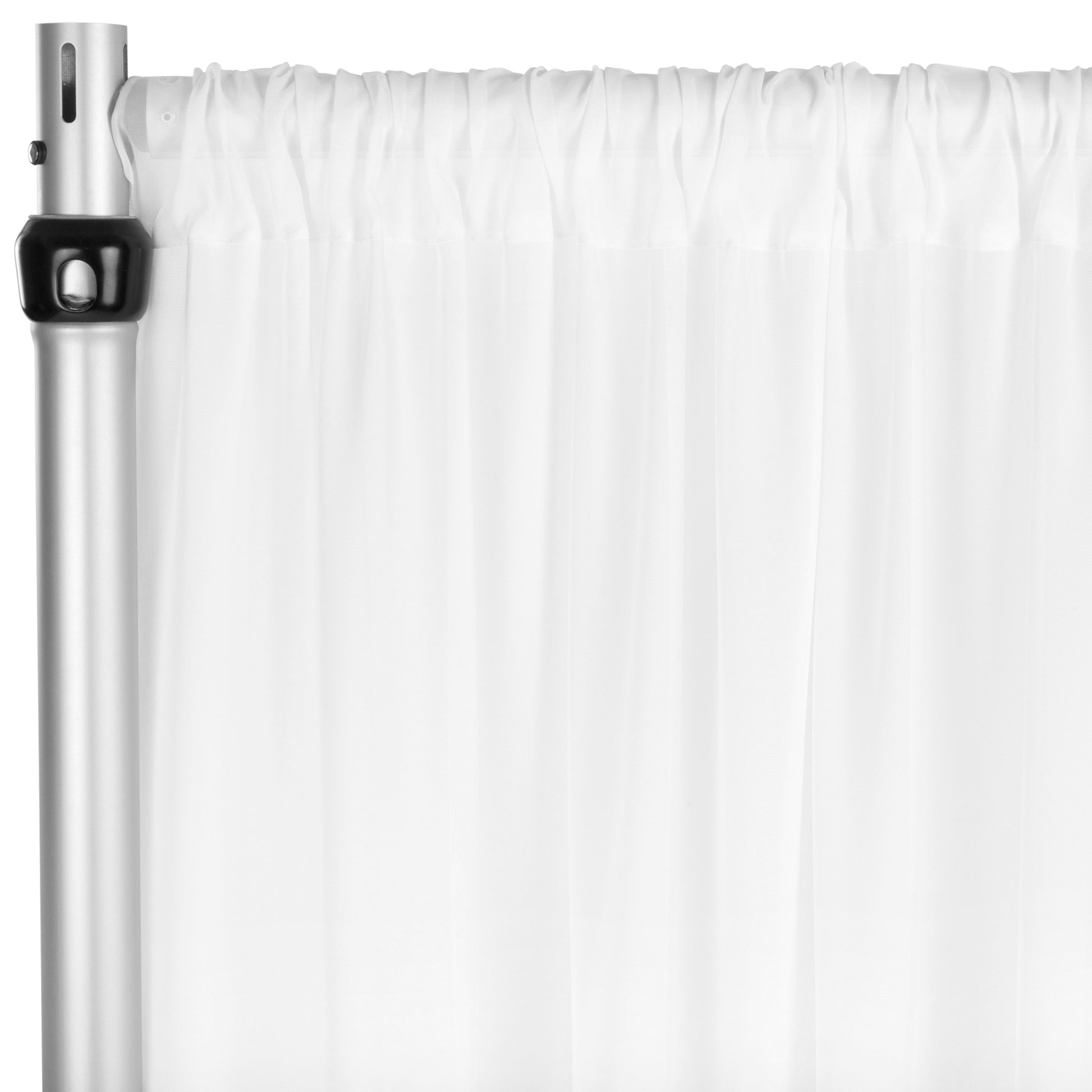 Chiffon Curtain Drape 10ft H x 58" W Panel - White - CV Linens