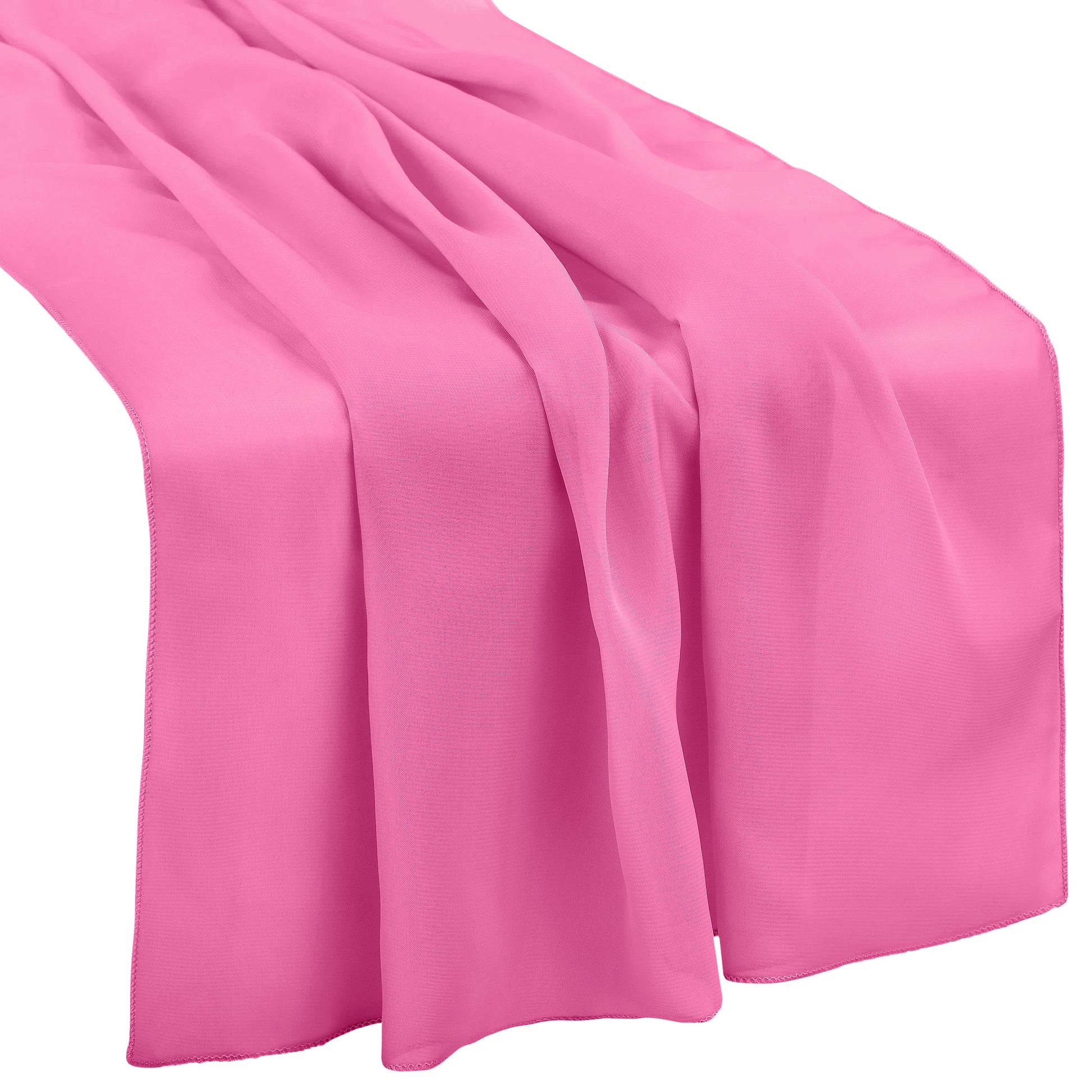 Chiffon Wedding Table Runner 27"x120" - Pink